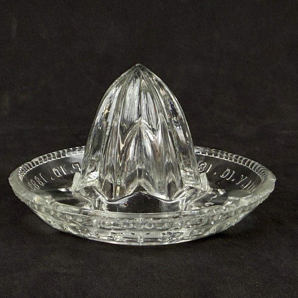 Easley Citrus Juicer Reamer‎ 4.5in Clear Vintage 1888 Patent Style
